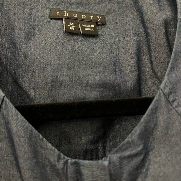 Theory Sleeveless Navy Mini Dress with full zip up front & pockets sz M EUC - Picture 4 of 10